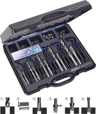 Набор для ремонта и восстановления резьбы Hazet 842N-614/118 Набор для ремонта и восстановления резьбы Hazet 842N-614/118