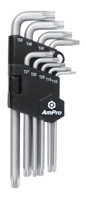 T22934 Набор длинных Г-образных TORX, 9 предметов (T10-T50) T22934 Набор длинных Г-образных TORX, 9 предметов (T10-T50)