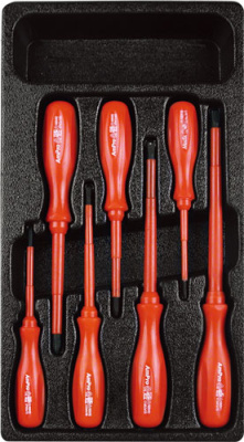 T32173 Набор отверток диэлектрических  ложементе, 7 пред T32173 Набор отверток диэлектрических  ложементе, 7 пред