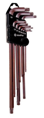 T22960 Набор длинных Г-образных TORX, 9 предметов (T10-T50) T22960 Набор длинных Г-образных TORX, 9 предметов (T10-T50)