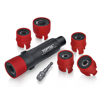 Набор насадок для чистки колесных шпилек 8 предметов TOPTUL JGAT0801 Набор насадок для чистки колесных шпилек 8 предметов TOPTUL JGAT0801