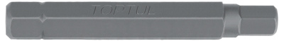 Бита 10 мм шестигранная HEX 12 мм L=75 мм TOPTUL Бита 10 мм шестигранная HEX 12 мм L=75 мм TOPTUL