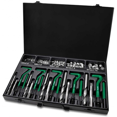 Набор для восстановления резьбы 130 шт M5-M12 TOPTUL Набор для восстановления резьбы 130 шт M5-M12 TOPTUL