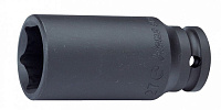 Ударная головка длин. 6-гр. 1/2" 30мм