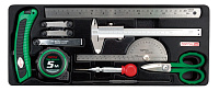 Набор инструментов для измерения, маркировки, резки, 11 предметов в ложементе TOPTUL GCAT1101