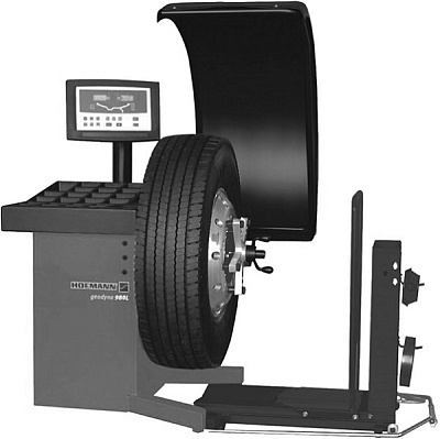 Балансировочный станок (стенд) для колес грузовых автомобилей Hofmann Geodyna 980L LIFT. Цвет серый RAL 7040.