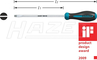 HAZET Отвёртка шлицевая 4,0х0,8мм HEXAnamic 802-40